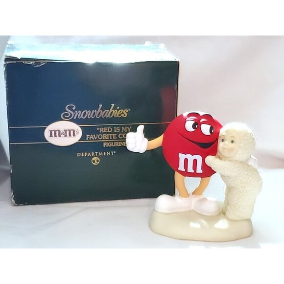 Dept 56 Snowbabies M&Ms RED IS MY FAVORITE COLOR Christmas winter figure F923771 - Picture 3 of 7